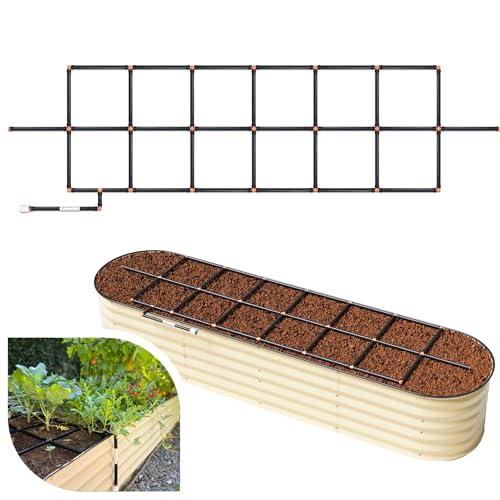 Garden Grid 2x8 | Garden Watering System for Raised Garden Bed | Cornerless - size: 2x8, style: Cornerless