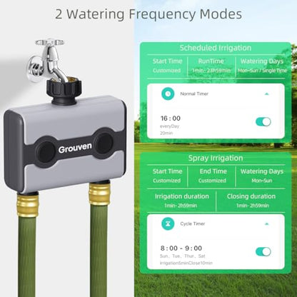 WiFi Sprinkler Timer 2 Outlet APP Control via 2.4Ghz for Garden - style: WIFI 2 outlets