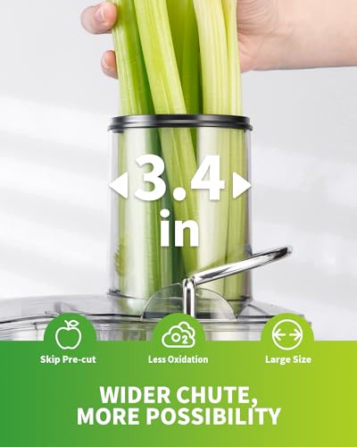 GDOR 1300W Powerful Juicer Machines with Larger 3.4" Feed Chute 56oz Jug