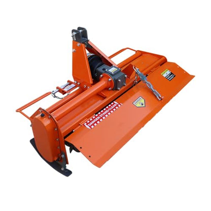 3-Point 37" Rotary Tiller Attachment for Cat 1 Tractors, 540 RPM PTO Driven Cultivator, Replaceable L-Shaped Tines, 5" Working Depth - size: 37"