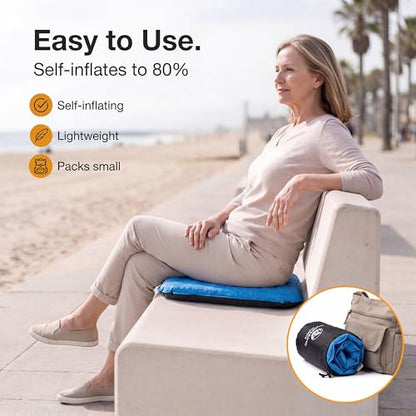 Whispering Winds Inflatable Seat Cushion - color: Blue - 1pack, size: X-Large