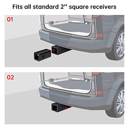 2" to 1-1/4" Hitch Receiver Adapter Insert Sleeve Mount Adapter - size: 2" to 1-1/4"