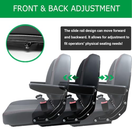 Tractor Seat Universal Zero Turn Mower Seat with Micro Switch,Slide Rail