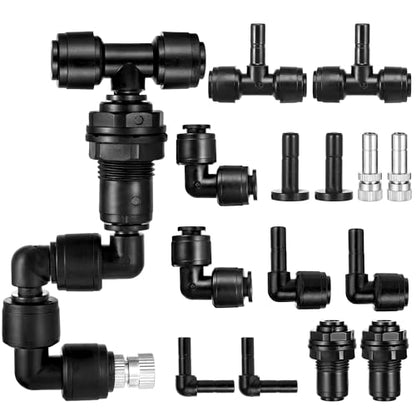 14 Pack Single-Head 1/4 Reptile Mister Nozzles Kit,Reptile Misting - size: Single-Head*2