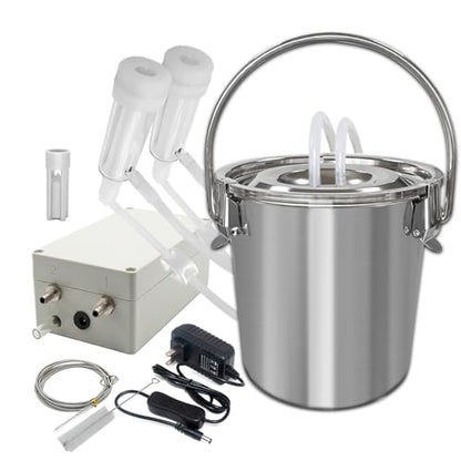 3L Goat Milking Machine, Hantop Plug-in Vacuum Pump Goat Milker (Basic)