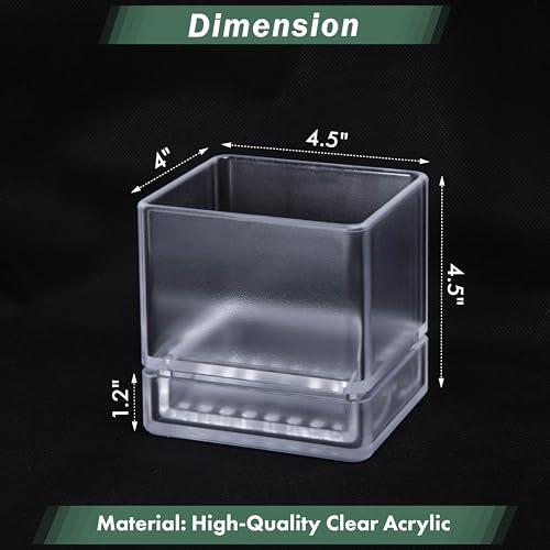 D'vine Dev Acrylic Herb Planter Pot, 4 in, Clear, 76-Y-D-1 - color: Clear, size: 4 Inch x 4.5 Inch