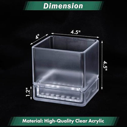 D'vine Dev Acrylic Herb Planter Pot, 4 in, Clear, 76-Y-D-1 - color: Clear, size: 4 Inch x 4.5 Inch