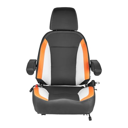 VEVOR Universal Forklift Seat, Tractor Seat with Adjustable Back & Headrest