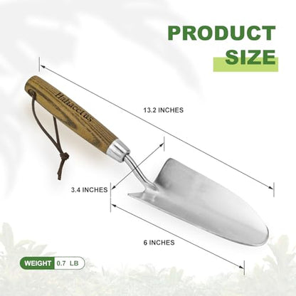 Haliaeetus Garden Trowel Hand Tool, Bend Proof Stainless Steel Hand Trowel - size: 13.2''