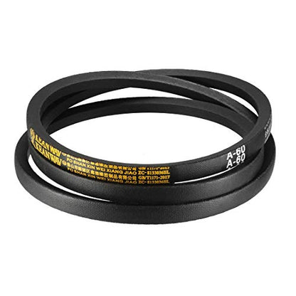 uxcell A60 Drive V-Belts 60" Inner Length 13mm Width 8mm Thick JIS Standard A-Section Rubber Drive Transmission Belt - size: 60"