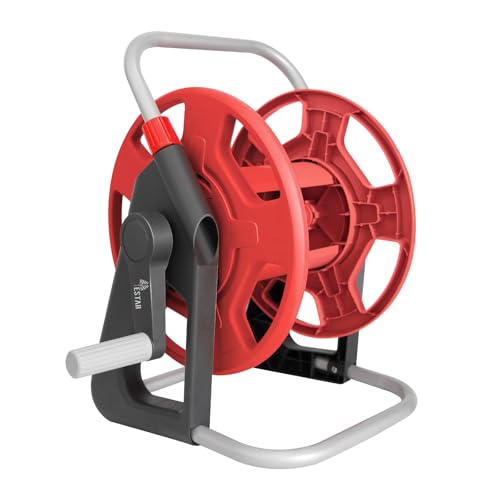 Garden Water Hose Reel,Holds 50-60 Ft of 5/8" Hose - color: Red