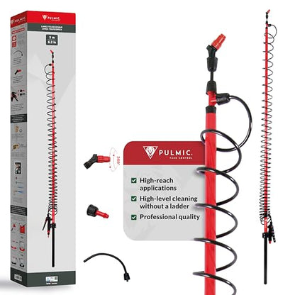 PULMIC Extensible Telescopic Sprayer Lance 16.4ft with Adjustable Nozzle - Ideal for Pesticides, Fertilizers, Roof & Gutter Cleaning, Tree & Garden Applications - Lightweight, High Reach Sprayer