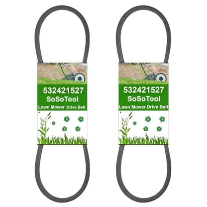 2 Pack 532421527 Replacement Drive Belt for Husqvarna AYP 421527 266-221 Lawn Mowers 3/8“ X 35 1/4” - color: 3/8" X 35-1/4"
