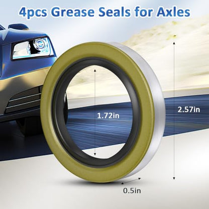 4pcs 010-019-00 Double Lip Grease Seal 1.719"x2.565" for Dexter Axle