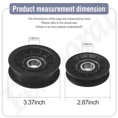 GX20286 GX20287 V-Idler Pulley Flat Pulley Kit Compatible with Jo-hn Deere 280-097 280-143 10738 9544 L100 L110 L120 L130 L107 L111 LA110 LA120 LA130 LA140