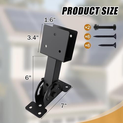 2x4 Heavy Duty Roof Riser Brackets Kit 4 Pcs - size: 2x4-4