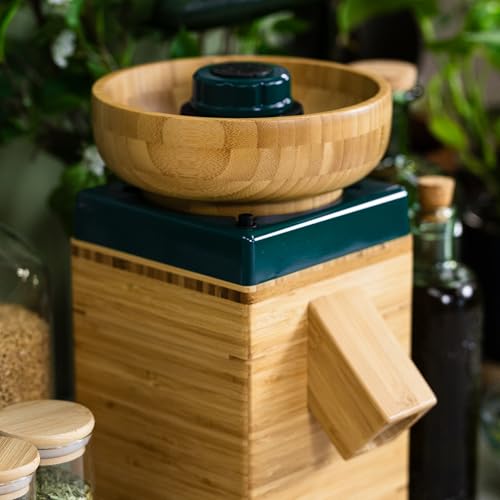 NutriMill Harvest Electric Stone Grain Mill, 450 Watt - Green