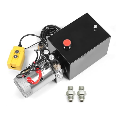 Nakkaa 12V DC 8 Quart Hydraulic Power Device Double Acting Hydraulic Pump - size: 8 Quart Double