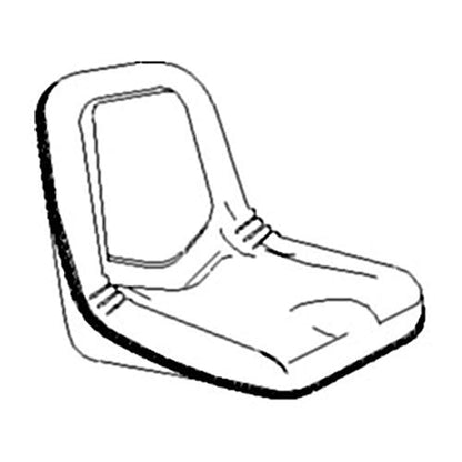 Seat Without Arm Rests Fits Kubota B20, B6200HSTD, M7040SUD, B2410