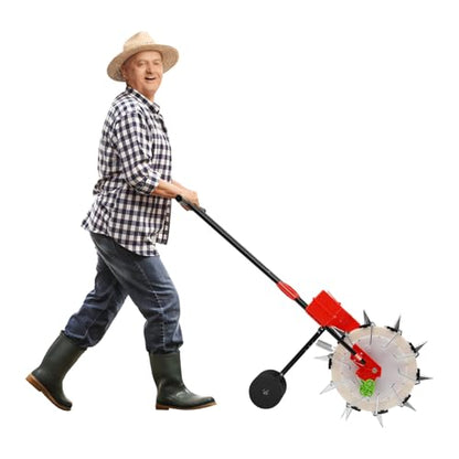 Portable Hand-Push Seeder 10 Mouth Walk-Behind Maize Soybean Planter - size: 10 Nozzles