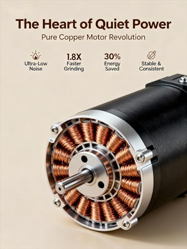 LAMIDO Portable Electric Burr Coffee Grinder - Grind While Charging - Visual Bean Hopper - 38 External Grind Settings - 1.8X Faster Grinding - 2000 mAh Battery for Travel, Camping (Matte Black, E96T) - color: Matte Black