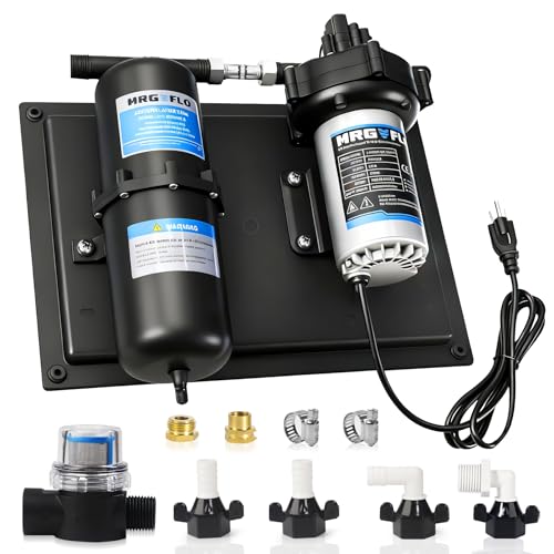 110V Water Pump 7GPM and Accumulator Tank -1L 125PSI Durable, Ultra-Quiet Water Pressure System, Easy Installation, Reduces Pump Cycling, Smooths Water Flow for Home Use, RV, Marine and Off-Grid - color: 110v-7gpm-70psi-1l-125psi-tank