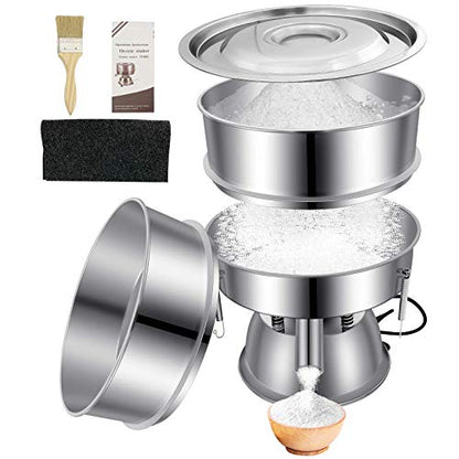 Sidasu Automatic Sieve Shaker Machine,Vibrating Sifter with 40&60 Screens - size: Sifter Machine(40+60 mesh)
