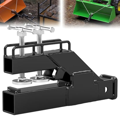 2026 Upgraded Clamp on Trailer Hitch for Tractor Bucket - color: Black