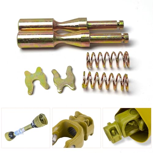 2PCS Quick Release PTO Pin Yoke,Heavy-Duty Tractor PTO Coupler Farm Tool
