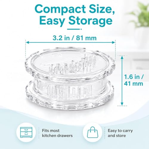 Transparent Manual Garlic Twist, Multi-Functional Mincer & Grinder for Garlic, Onion, Ginger, Herbs, Nuts, Impact Resistant Kitchen Gadget & Home Accessory