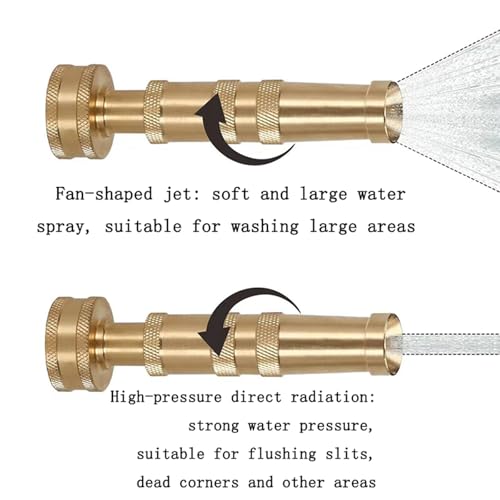 Heavy Duty Brass Adjustable Hose Nozzle, 2-Pack ﻿ - size: 1.2*1.2*4