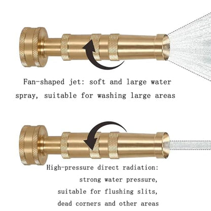 Heavy Duty Brass Adjustable Hose Nozzle, 2-Pack ﻿ - size: 1.2*1.2*4