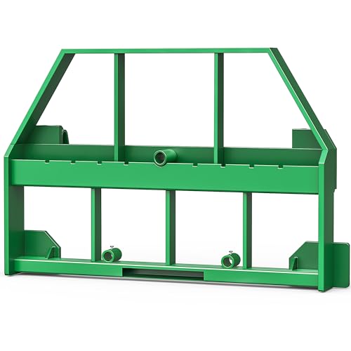 YITAMOTOR 4000lbs Pallet Fork Frame, 50" Skid Steer Pallet Fork Frame Fits John Deere Tractors, Green
