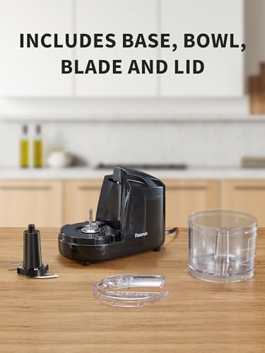 Reemix 1.5-Cup Electric Food Chopper, 100W Mini Food Processor Meat Grinder - color: Black