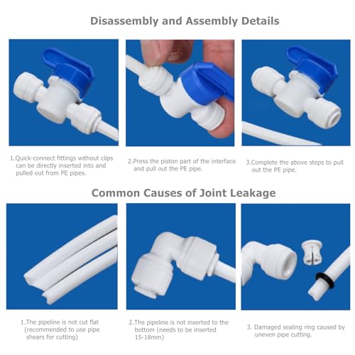 10 Pack 3/8" Push to Connect Fitting - 3/8" OD Tube x 3/8" Male Thread Straight Connector for Reverse Osmosis Systems, Water Filters & Plumbing (white) - style: 3/8" Male x 3/8" od straight connect (10)