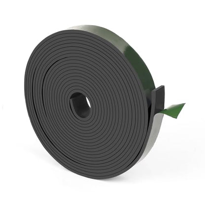 HooTown Adhesive Solid Rubber Strips, Self Neoprene Rubber Sheet Rolls Seal - size: 1”Wide x 240”Long, style: 1/8" Thick Adhesive