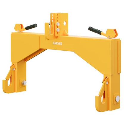 4000lbs 3 Point Quick Hitch for Cat 2, 5-Level Adjustable, Yellow