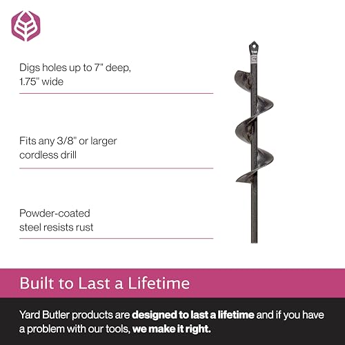 Yard Butler Roto Driller Auger Drill Bit, 9 Inch, IRT-1 - size: 9 inches