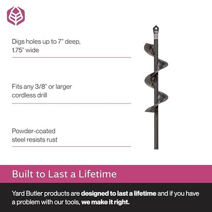 Yard Butler Roto Driller Auger Drill Bit, 9 Inch, IRT-1 - size: 9 inches