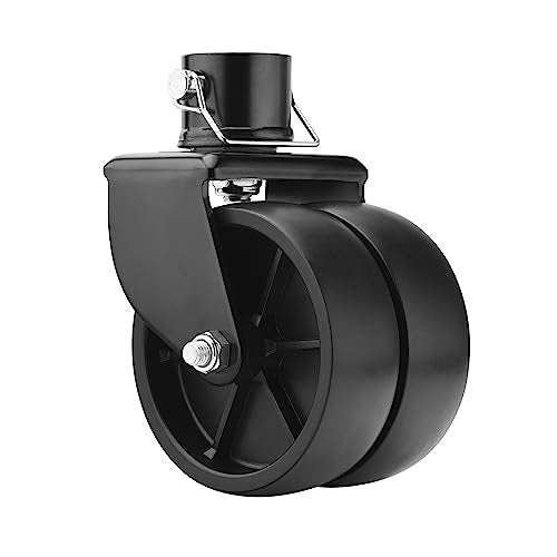 Rockane Dual 6'' Black Trailer Jack Swivel Caster Wheel Replacement 2000Lbs - size: 2000LBS