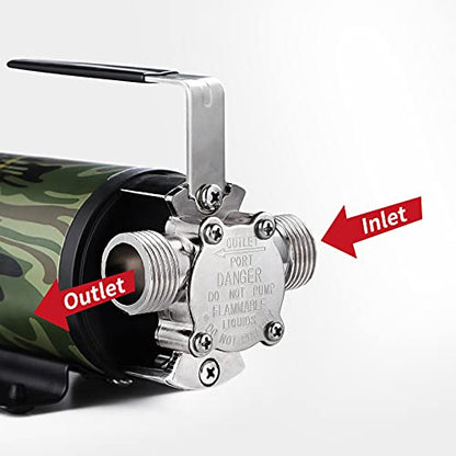TIGEROAR 12V Water Pump 330 GPH Utility Pump for Vehicle Water Transferring