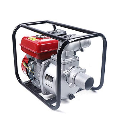 7.5hp 3-Inch Water Transfer Pump Portable Gasoline Water Pump High Pressure Lightweight Petrol Water Pump Drain Pool Flood Irrigation Flooded Basement 60m3/h Flow Rate