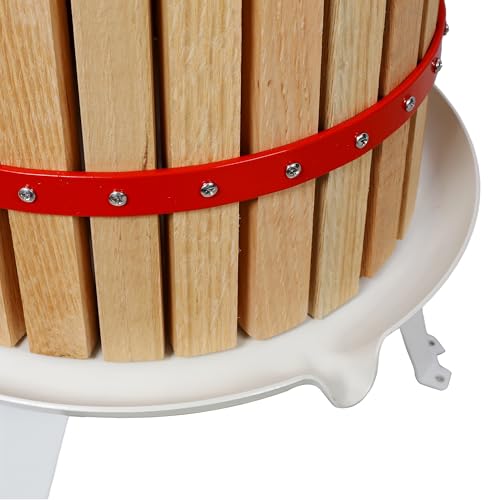 Fruit Wine Press - 100% Nature Apple&Grape&Berries Crusher Manual Juice Maker for Kitchen, Solid Wood Basket with 8 Blocks Cider Heavy Duty Wine Making Press
