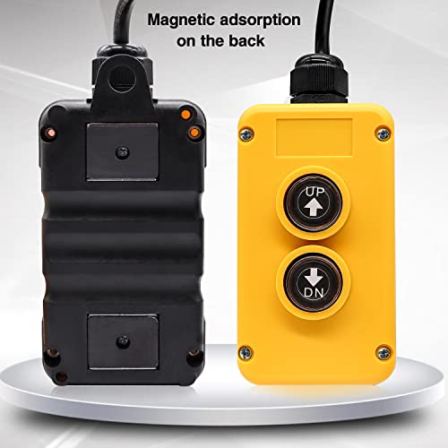 Taiss 4 Wire Dump Trailer Remote Control Switch 12V DC - Industrial Pushbutton Up Down Controller for Truck Lift Unloading Tipper F-G018-4W
