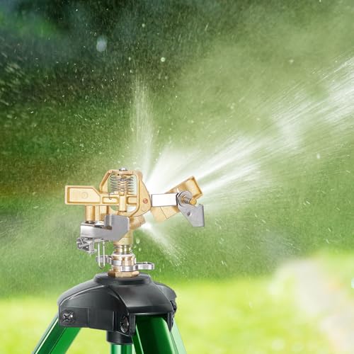 Impact Sprinkler on Tripod Base, 360° Coverage, 3/4in - style: 1 Pack Tripod Sprinkler