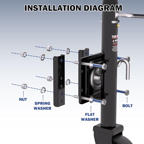 1200lbs Boat Trailer Jack with Wheel,10" Lift, Utility Trailer Jack