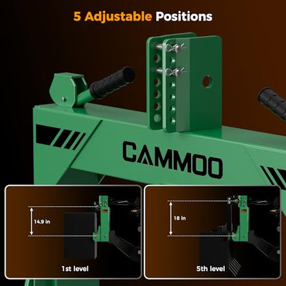 CAMMOO 3-Point Quick Hitch with 2" Receiver, Green - color: Green