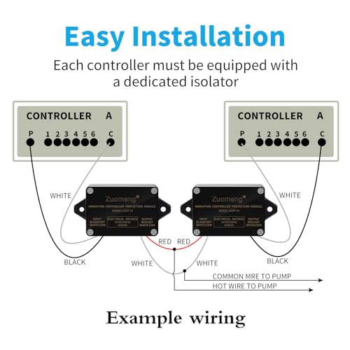 Irrigation Controller Protection Isolator for Multi-Unit Systems, Prevents Interconnection Issues, Compatible with 24 VAC WiFi and Mechanical Sprinkler Systems