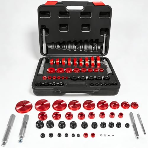 Bonbo Bearing Press Kit, 43 pcs Bearing Race and Seal Driver Set with Adapters and Handles, Seal Driver Installer Kit for Bearing Installation, Black Case