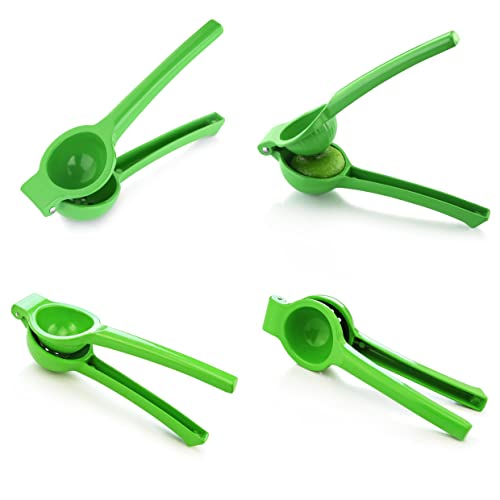 New Star Foodservice Lime Squeezer, Commercial Restaurant Grade Enameled Aluminum Citrus Press, Manual Hand Juicer for Limes, Lemons, and Small Citrus, Green - color: Green